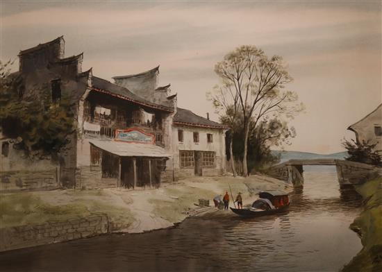 Chinese School, 20th century, painting on paper, largest 38 x 53cm